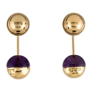 Tory Burch | resin Drop Earrings - Purple, Gold-Tone Metal Drop